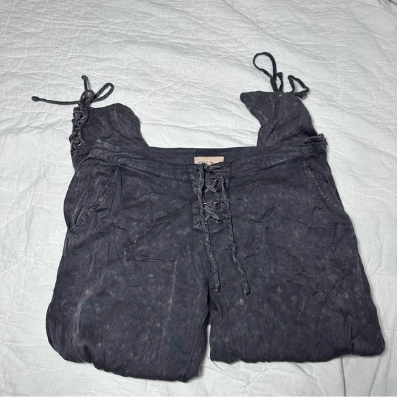 Chaser pants Black Lace Up Pants acid wash - Picture 12 of 12